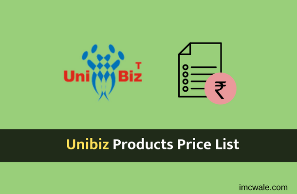 Unibiz Product Price List